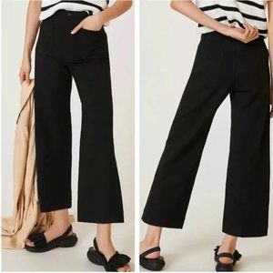 Anthropologie Maeve Colette Cropped Pant in Black